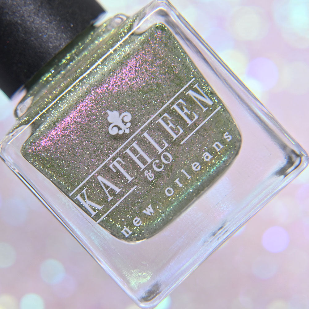 Nail polish bottle with &