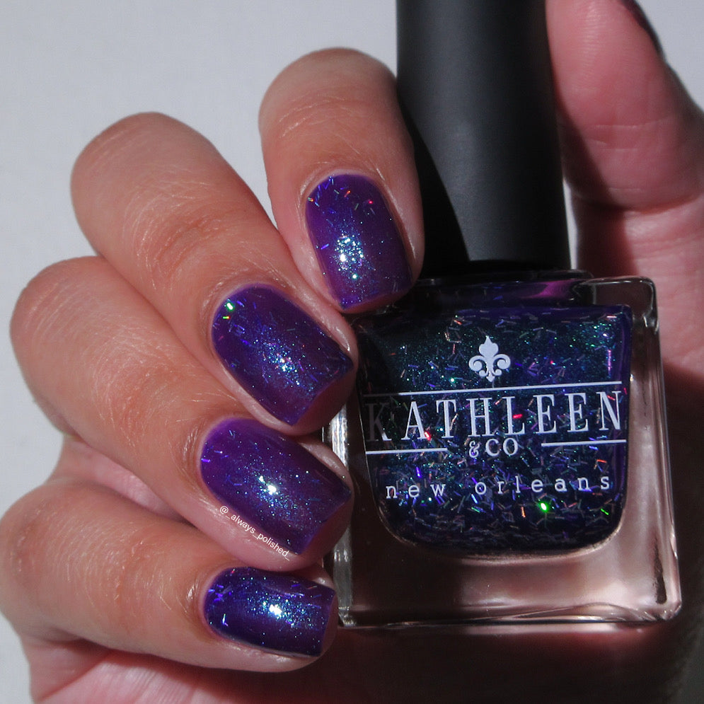 Nail polish bottle with &