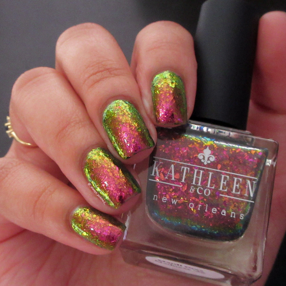 kathleen and co chrome nail polish on hand