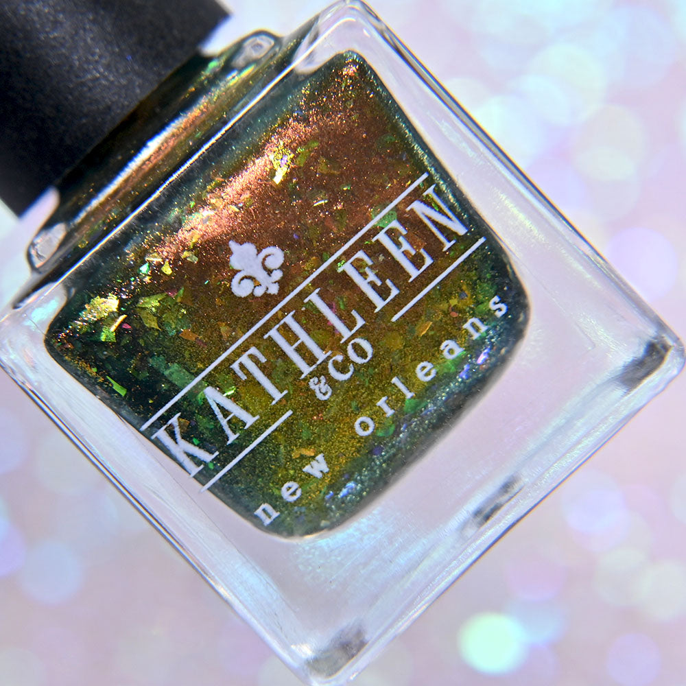 Nail polish bottle with &